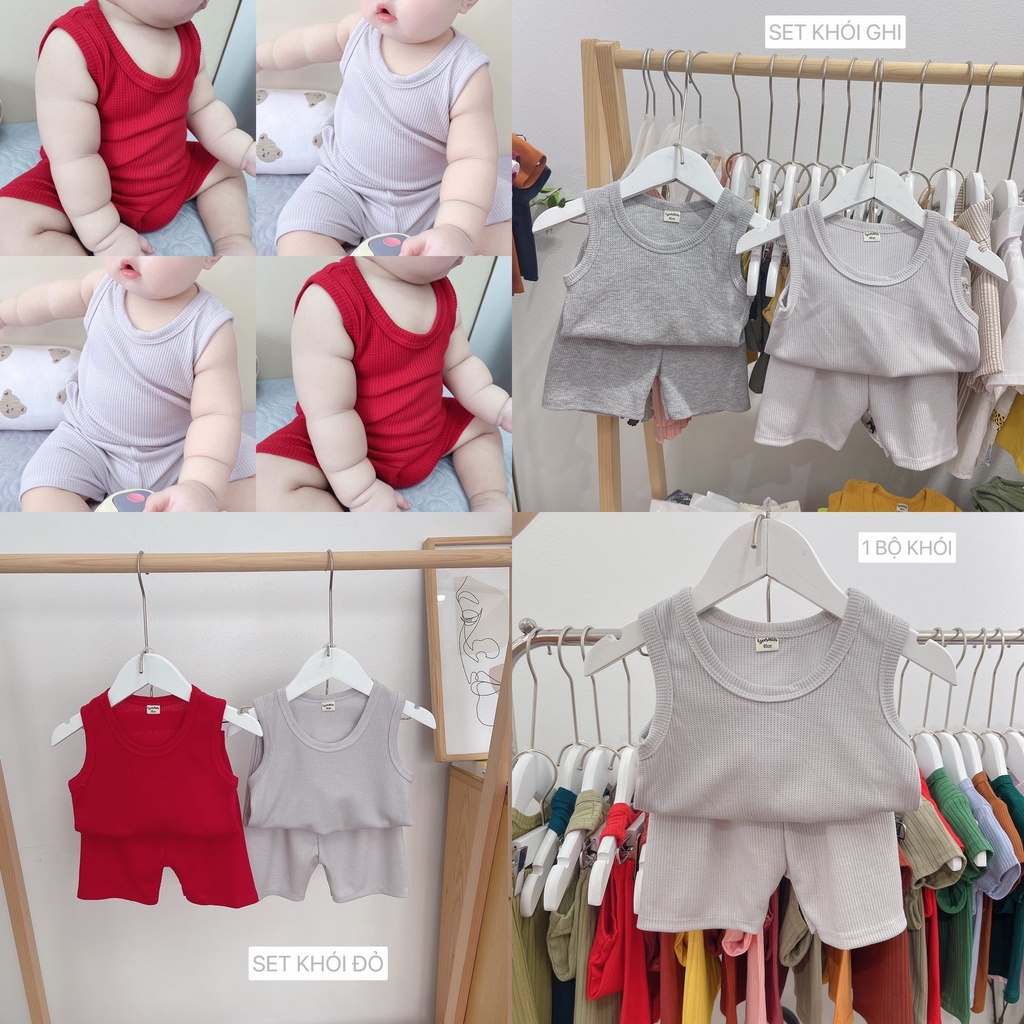 BỘ COTTON TỔ ONG BÉ TRAI SIÊU ĐẸP