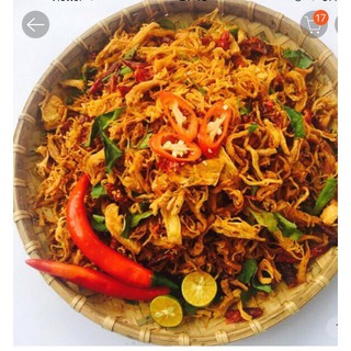 Hộp 500gr khô gà xé lá chanh