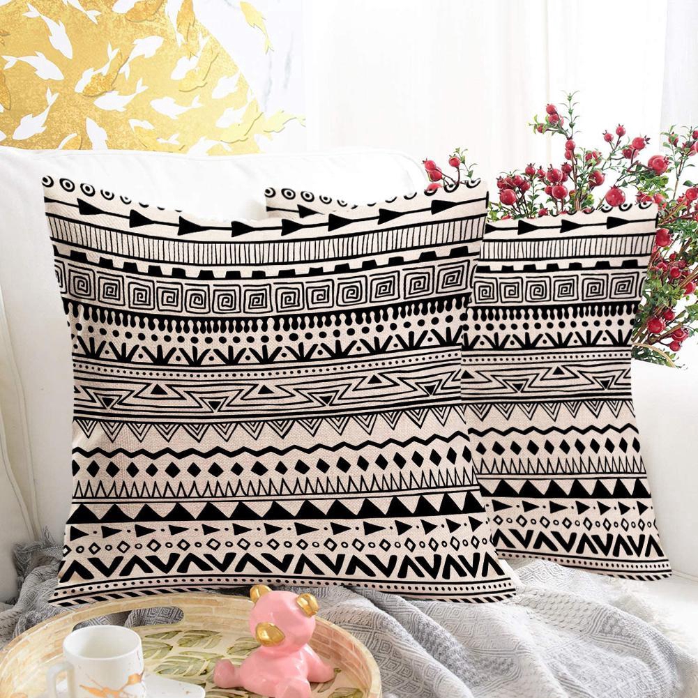 Vỏ Gối Cotton Lanh 45x45cm Phong Cách Bohemia Vintage J9C9