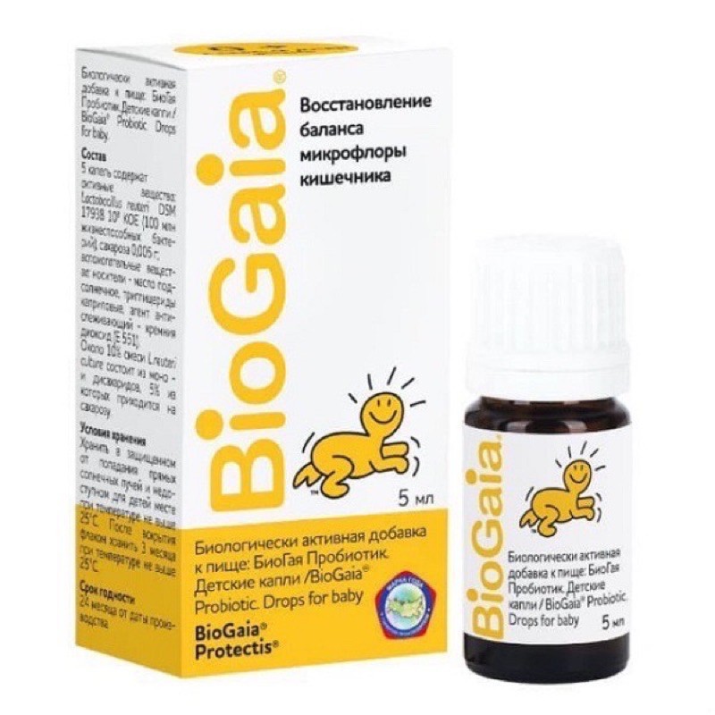 Men vi sinh Biogaia Protectics Nhỏ giọt Nga lọ 5ml, hàng nội địa Nga