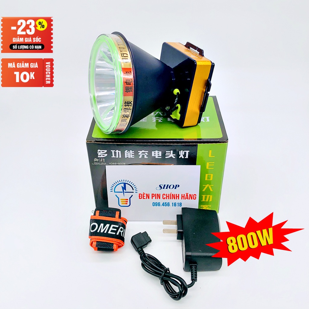 Đèn pin đội đầu YUXING A366 LED 800w siêu sáng chiếu xa chống nước ánh sáng Vàng và Trắng đèn đeo đầu soi ếch dã ngoại | BigBuy360 - bigbuy360.vn