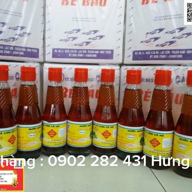 LOẠI 250 ml THƯỢNG HẠNG - NƯỚC MẮM ĂN SỐNG NGON . QUY CÁCH ĐÓNG GÓI 1 THÙNG 9 CHAI