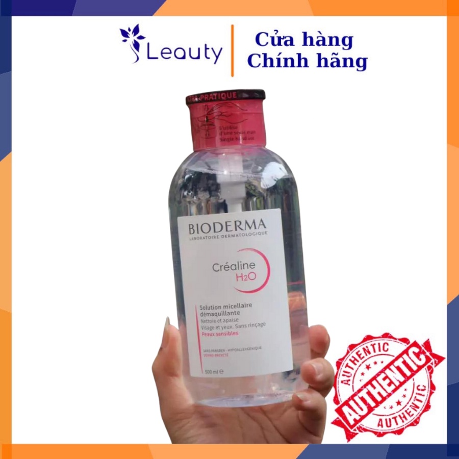 Nước Tẩy Trang BIODERMA H2O Xanh, Hồng 500ML Chính Hãng