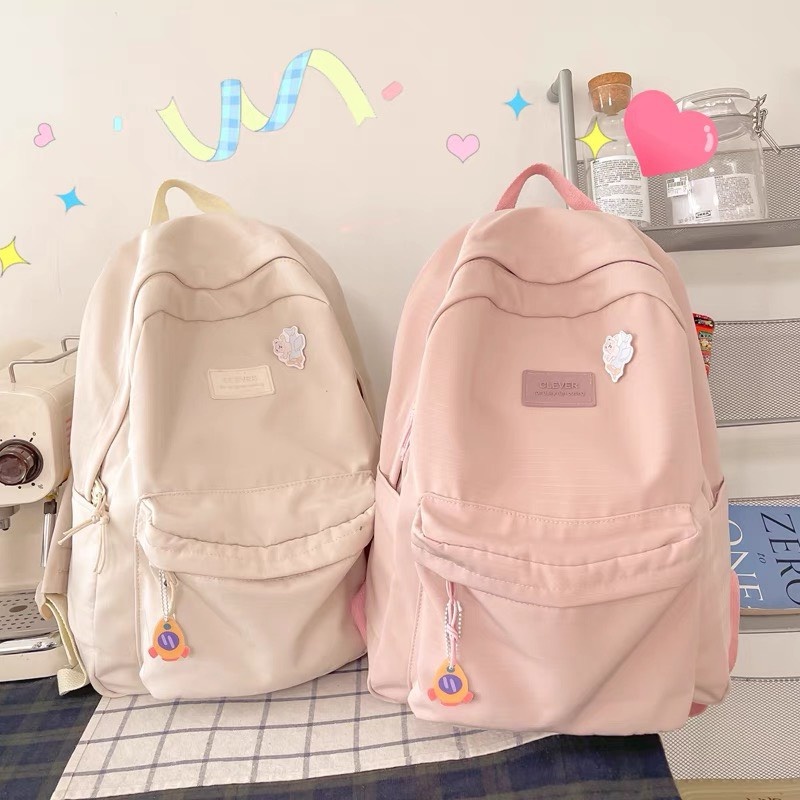 Balo Trơn Basic Ulzzang Màu Pastel B05