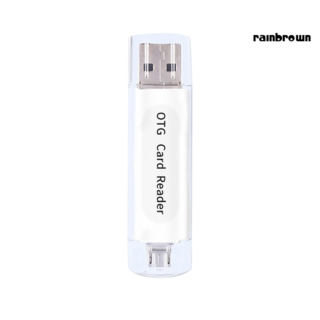 2 in 1 USB 2.0 Phone OTG Dual TF SD Card Reader Adapter for PC Computer Android /RXDN/