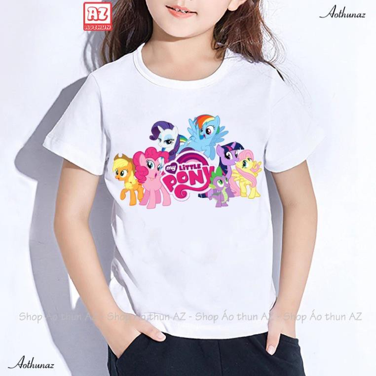 SALE SỐC Áo thun bé gái in hình Ngựa Pony - Áo trẻ em Cotton Thái M2468 giá tốt nhât