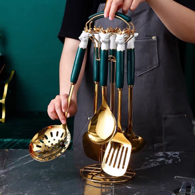 Bộ 7 món muỗng đầu con thú cao cấp