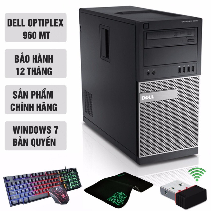 Máy tính văn phòng Dell Optiplex 960 MT (Core 2 Duo E8400, Ram 8GB, SSD 120GB, HDD 1TB) + Quà Tặng - Hàng Nhập Khẩu | BigBuy360 - bigbuy360.vn