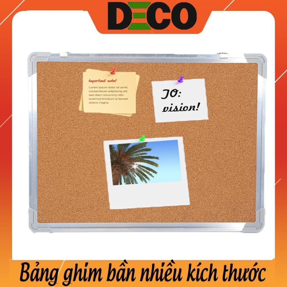 Bảng Ghim Bần 40 x 60cm Khung Nhôm, Ghim ảnh, thông tin. ghi chú. Bảng ghim màu vàng bằng gỗ đảm bảo thẩm mỹ