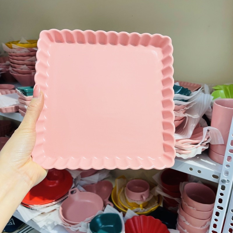 Đĩa sứ decor vuông trang trí đồ ăn siêu đẹp