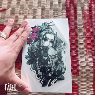 Hình xăm dán ( cô gái thần chết)