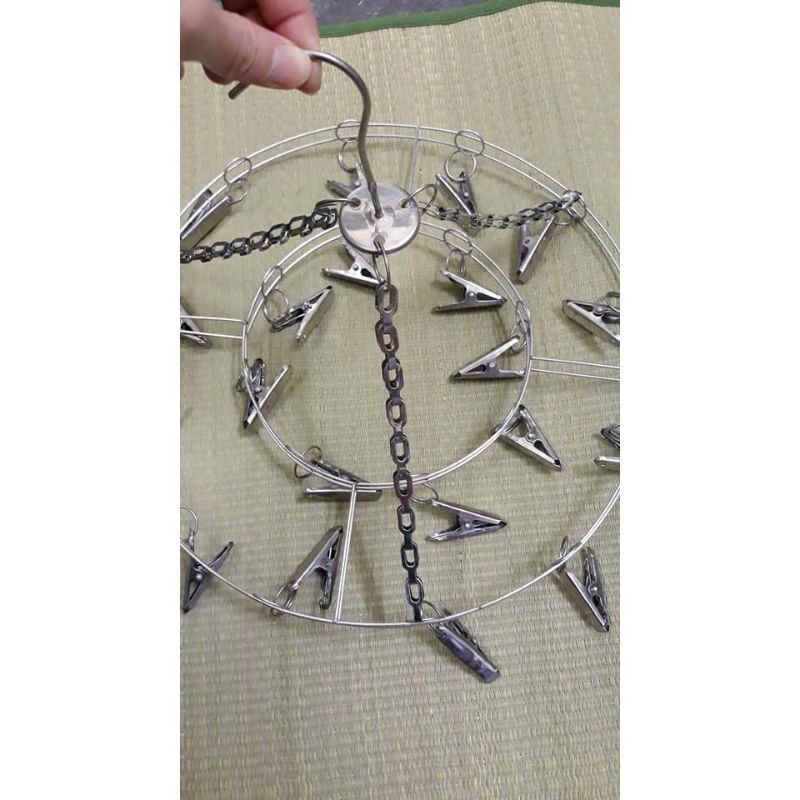 Móc chùm inox tròn 20 kẹp