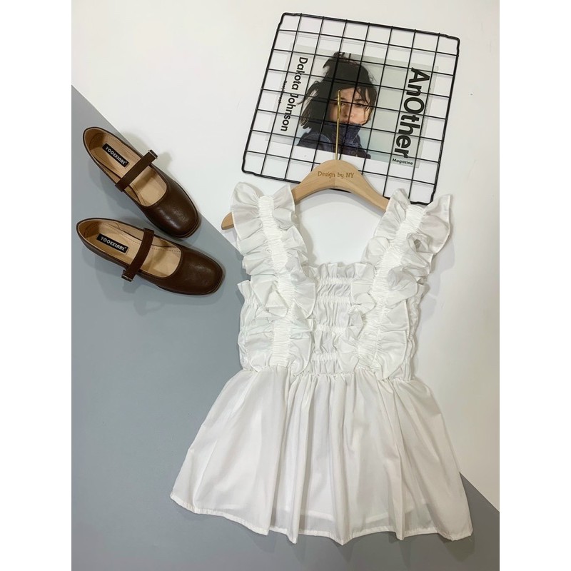 Áo baby doll nhún vai