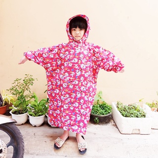 Áo Mưa Bít Trẻ Em, Áo Mưa Trùm Kín Trẻ Em Che Kín Người An Toàn Cho Bé Từ 4 - 7 Tuổi (Size 8)