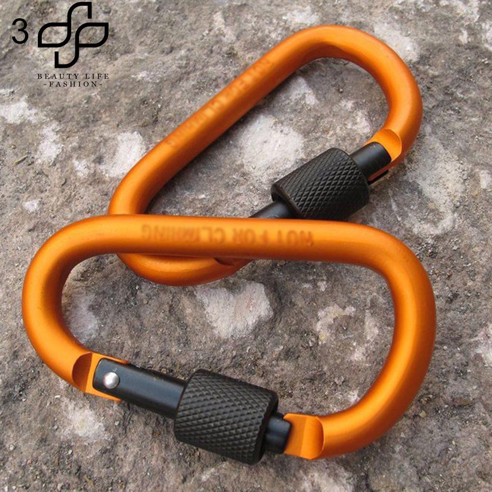 Khóa carabiner chữ D dã ngoại chất liệu hợp kim nhôm