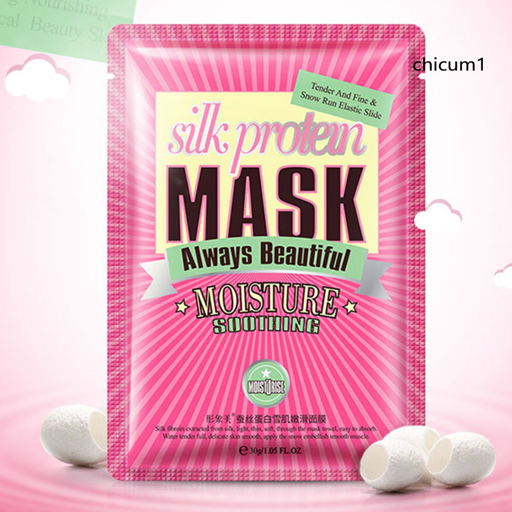 Mặt Nạ Lụa Protein Hyaluronic Acid Dưỡng Ẩm Hỗ Trợ Giảm Mụn Chăm Sóc Da 30g