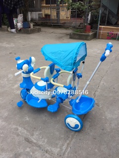 Xe đẩy ba bánh đôi