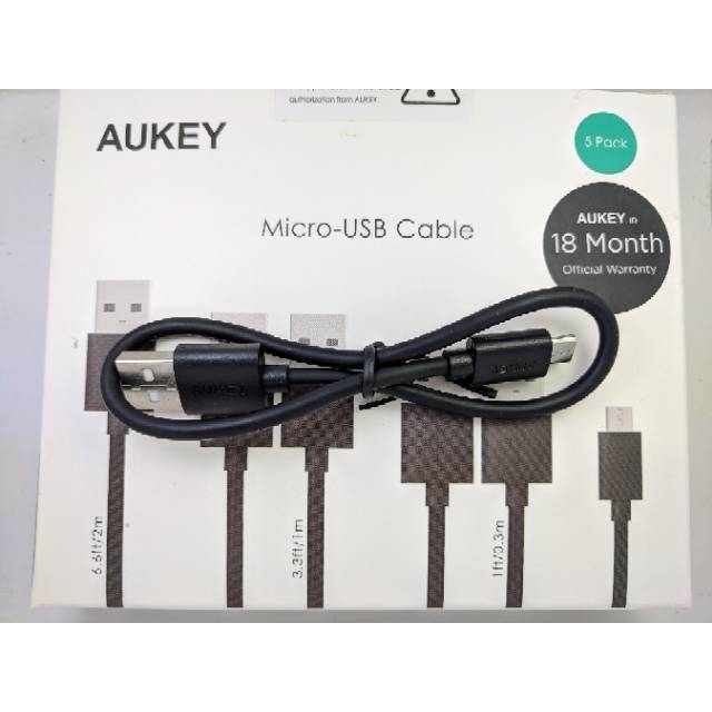 Dây Cáp Sạc Aukey Micro Usb Dài 30cm