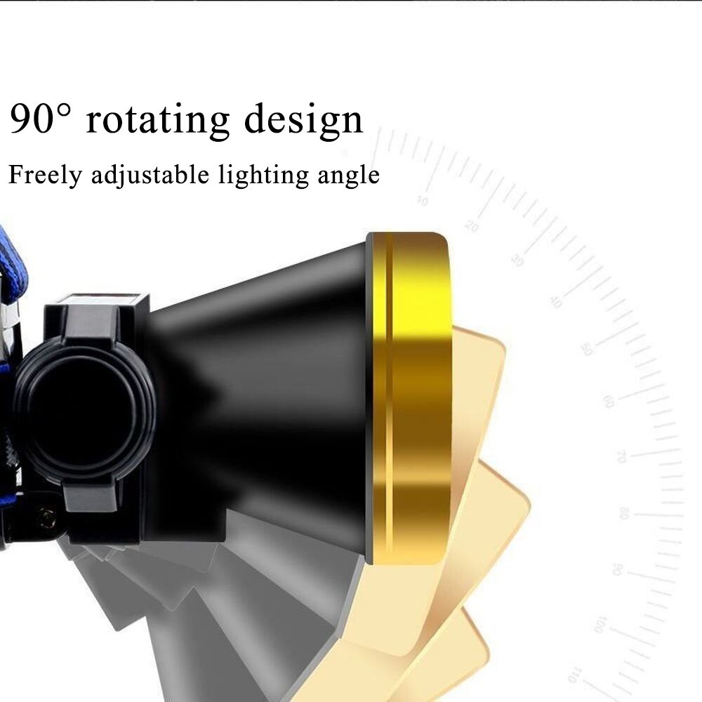 Đèn pin siêu sáng đôi đầu HL-01 kèm sạc và dây đeo -  Mos Shop