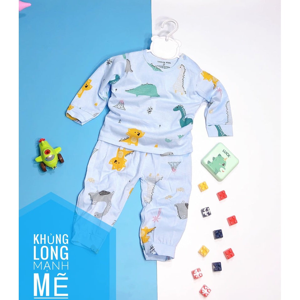 (Được lựa mẫu) Bộ quần áo dài tay 100% cotton thông hơi Quảng Châu cao cấp cho bé trai, bé gái từ 5-15kg