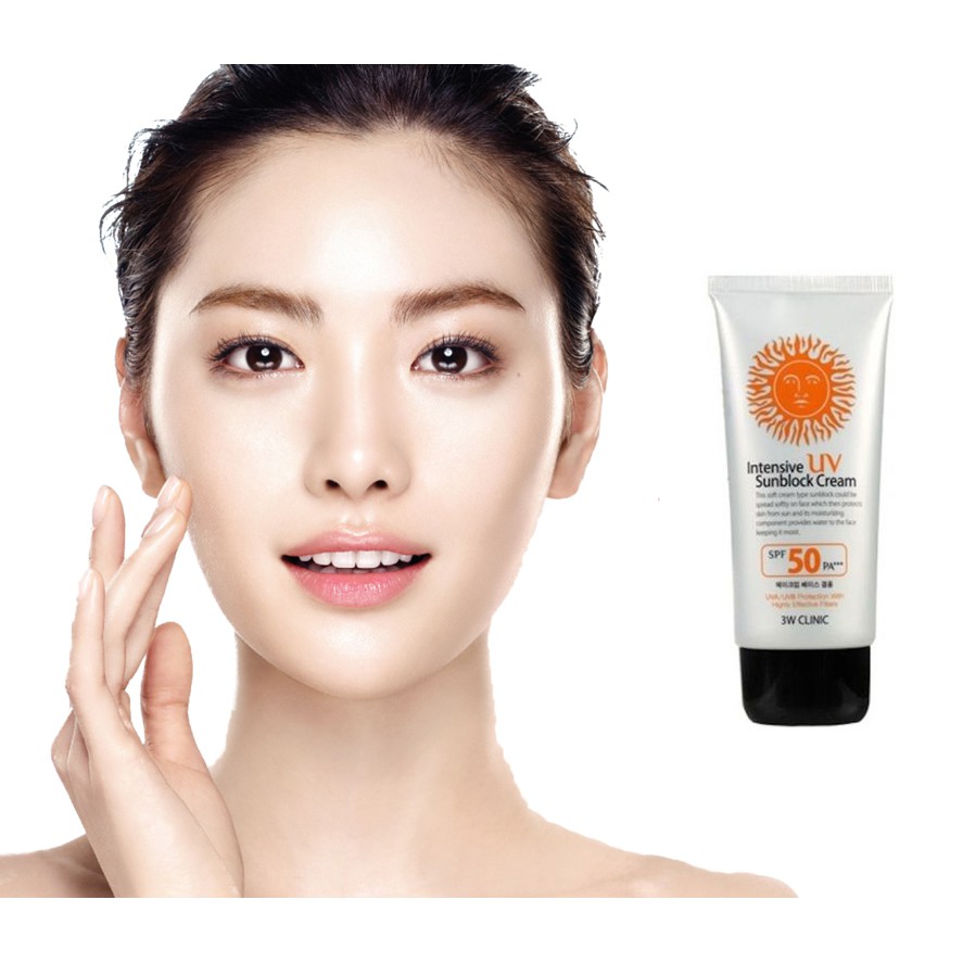 Kem Chống Nắng Hàn Quốc 3w Clinic Intensive UV Sunblock Cream SPF 50 Pa+++