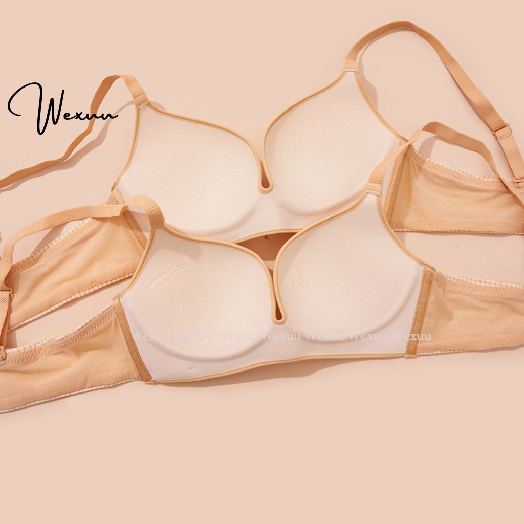 Áo ngực nữ kẻ caro Wexuu Design đệm mỏng vừa không gọng nâng ngực gợi cảm có lỗ thoáng khí - AV12