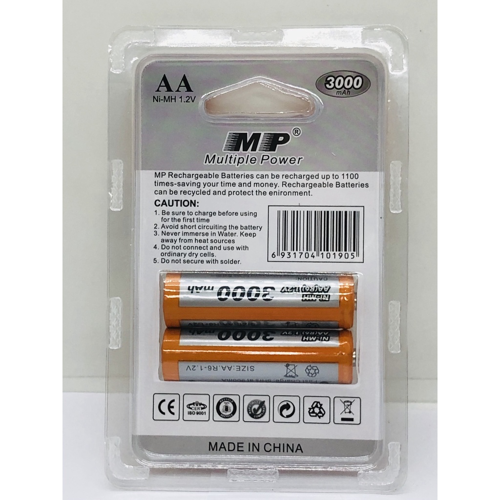 Pin sạc AA ( 2A ) 3000mAh MP - Điện Việt