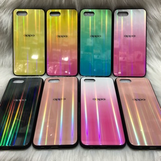Oppo A1K Ốp lưng mặt kính cường lực 7 màu siêu đẹp