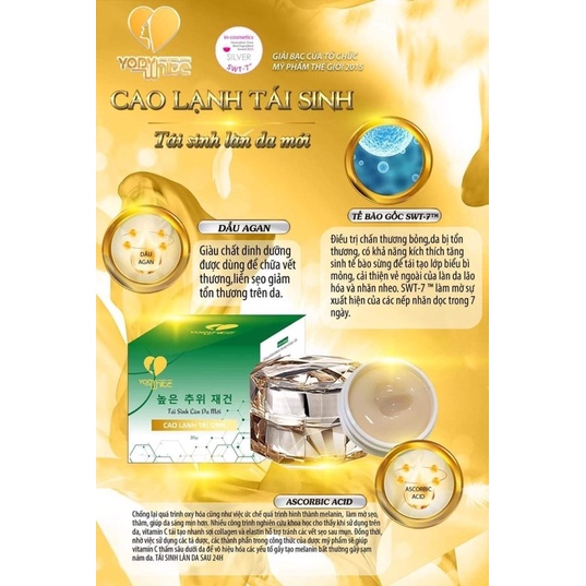 Cao lạnh tái sinh yody white phương anh/Cao lạnh phục hồi