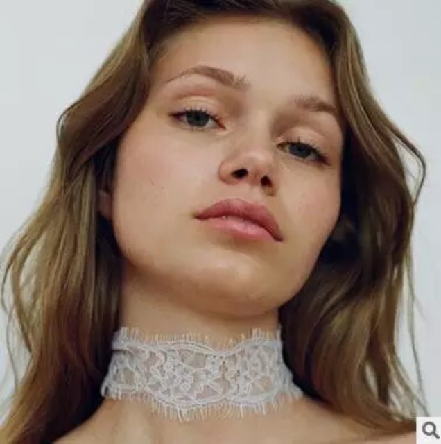 Choker ren trắng - Vòng cổ ren trắng