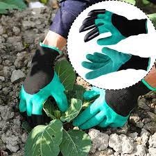 Găng tay, bao tay làm vườn màu Xanh có móng vuốt - đào, xới đất, độ bền cao, chống thấm nước, dễ vệ sinh