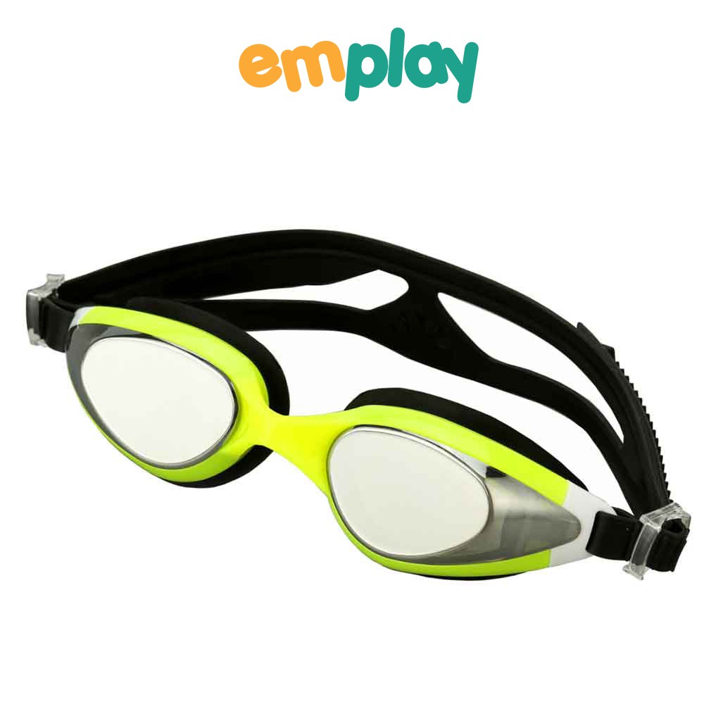 Kính bơi cao cấp Pikaboo mặt kính ôm khít tráng gương chống tia UV bảo vệ mắt chất liệu Silicone và PC mềm kèm 2 nút tai