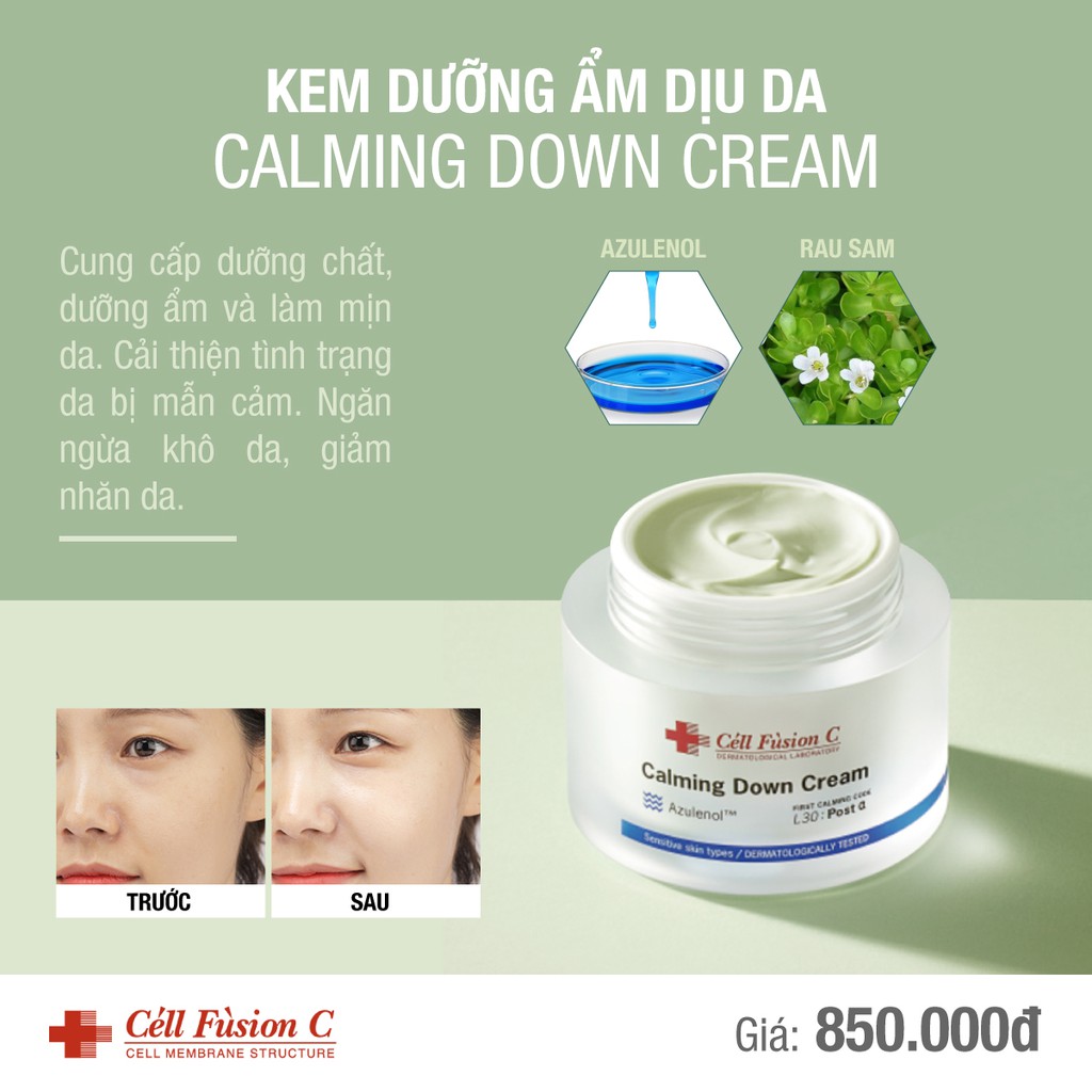 Kem Làm Dịu Da Cho Mọi Loại Da Cell Fusion C Calming Down Cream 50ml