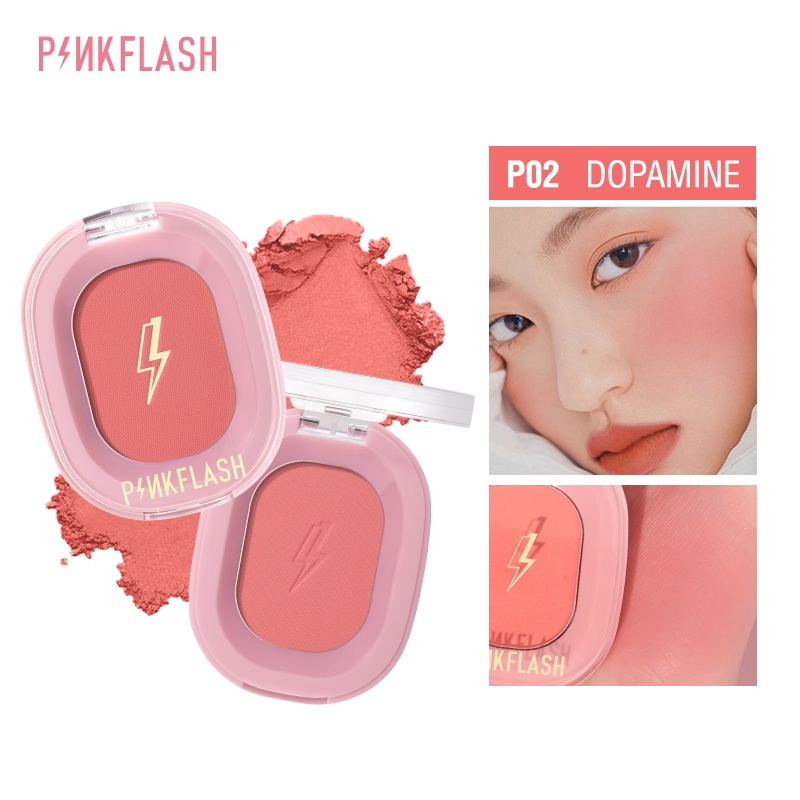 Phấn má hồng PinkFlash trang điểm tự nhiên có 9 màu