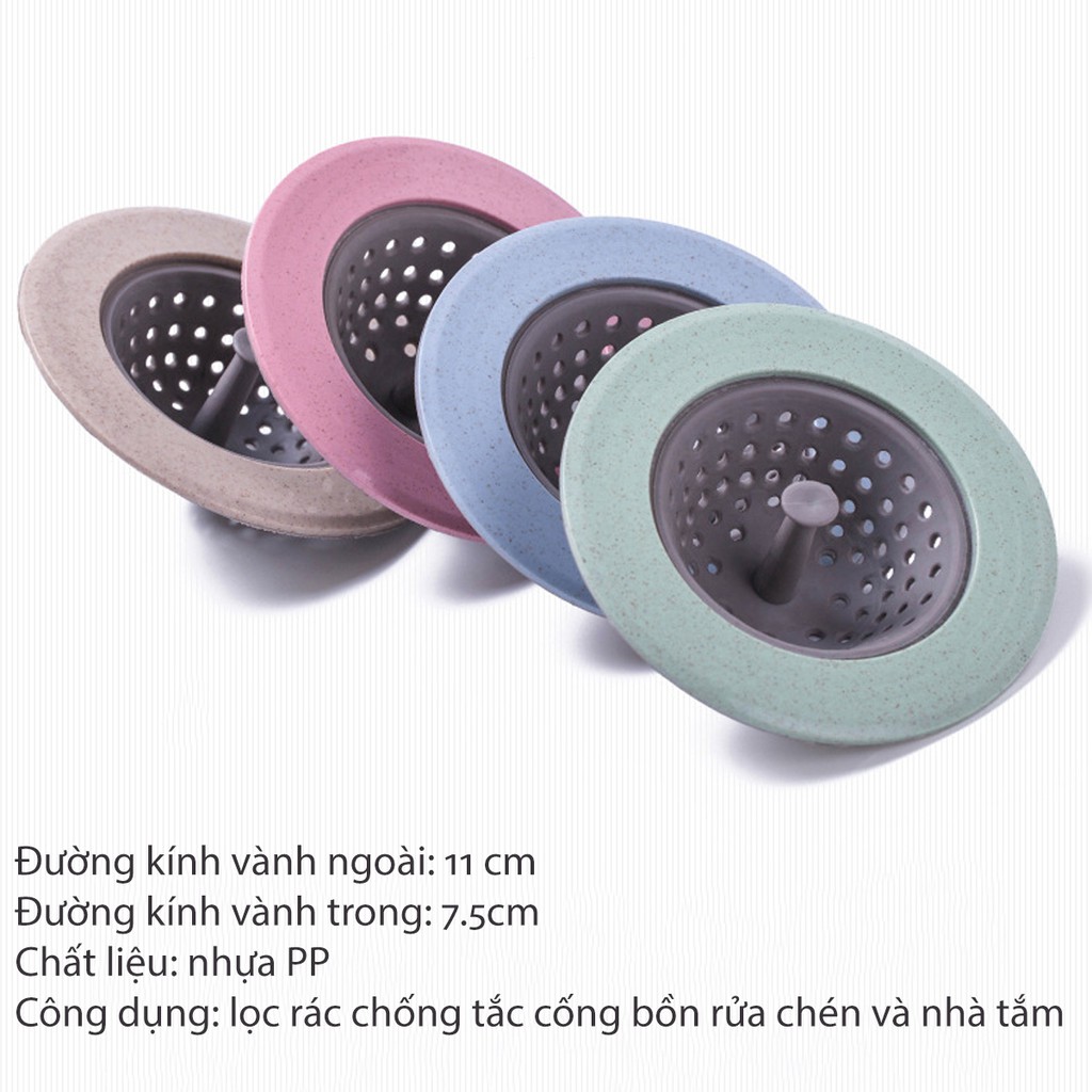 Phễu lọc rác silicone dùng chặn rác, vụn thực phẩm ở bồn rửa chén và chặn tóc ở miệng cống thoát nước nhà tắm buysale93