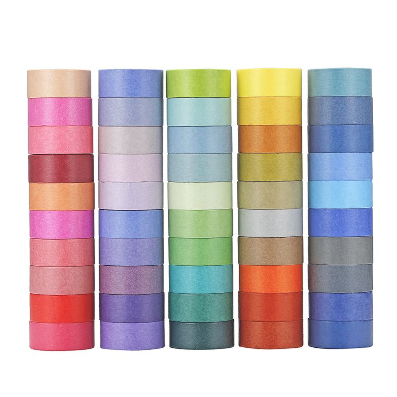 60 Cuộn Băng Dính Nhiều Màu Dùng Làm Thẻ Scrapbook