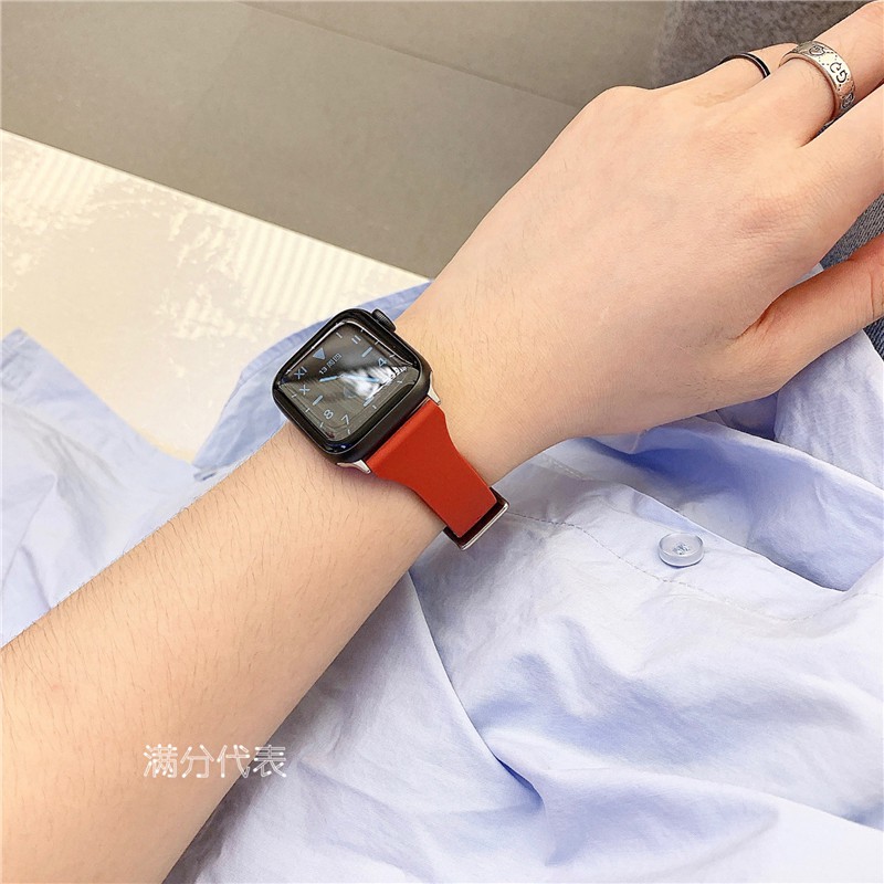 Dây Đeo Silicon Cho Đồng Hồ Thông Minh Apple Watch Series 6 5 3 4 2 Se Kích Thước 38mm 40mm 42mm 44mm