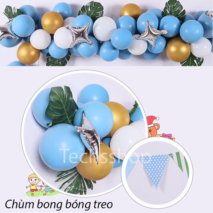 Bộ Trang Trí Sinh Nhật, Thôi Nôi Cho Các Bé - Mẫu Hình Xe Lửa Và Các Con Thú - Kèm Theo Keo Dán Và Bơm Tay