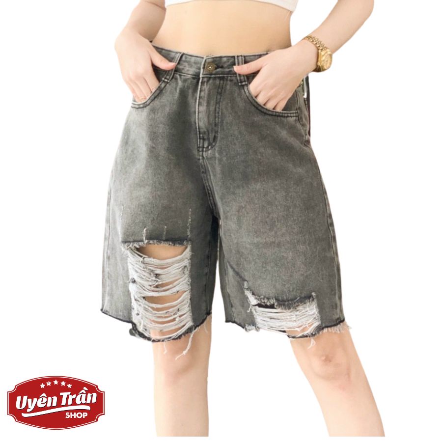 Quần jeans lửng nữ cotton Uyên trần shop