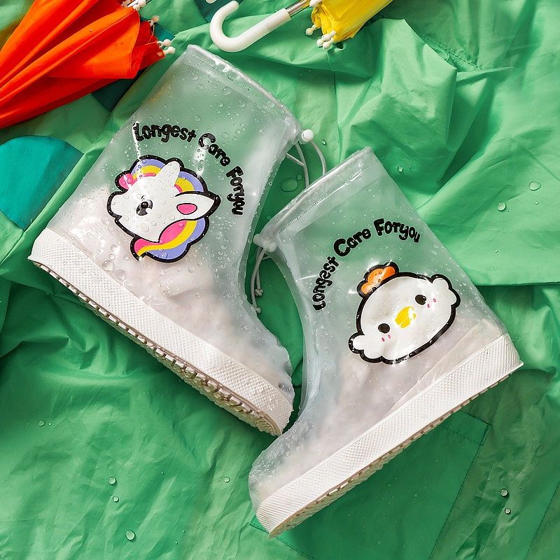 Giày bốt đi mưa CHEERFUL MARIO chống trượt không thấm nước họa tiết dễ thương 2022 cho bé 20-27.5cm