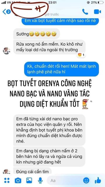 BỌT TUYẾT PHỤ KHOA ORENYA 150ml