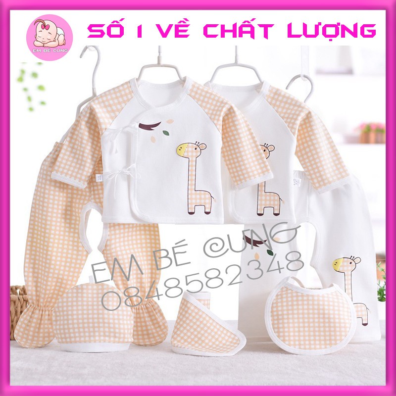 [FREESHIP] Set đồ sơ sinh cho bé bộ 7 món mùa xuân và mùa hè cotton tinh khiết - [HÀNG CAO CẤP]