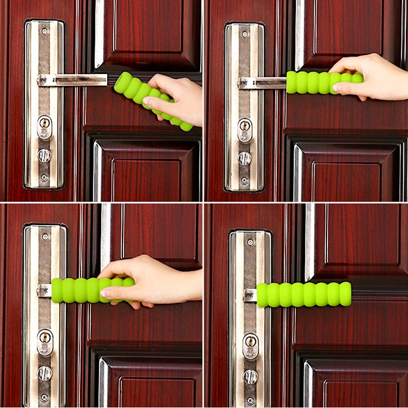 2 Pcs/Set Door Anti-collision Cover/ Thickened Spiral Door Handle Protective Cover/ Door Lock Protective Pad/ Soft Foam Door Crash Pad/ Dust Covers Home Supplies