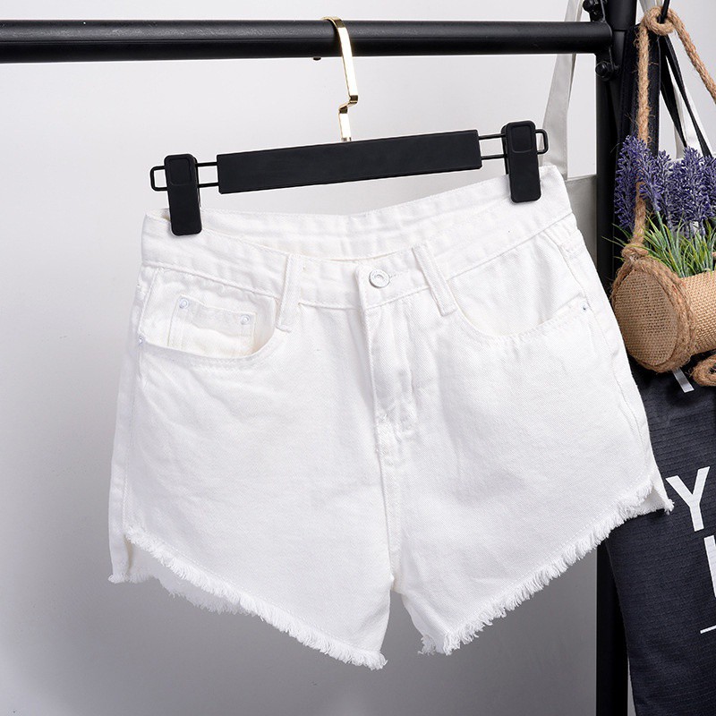 Quần Short Nữ Quần Đùi Nữ Rách Quần Jeans Ngắn Cạp Cao Thoải Mái Dành Cho Nữ