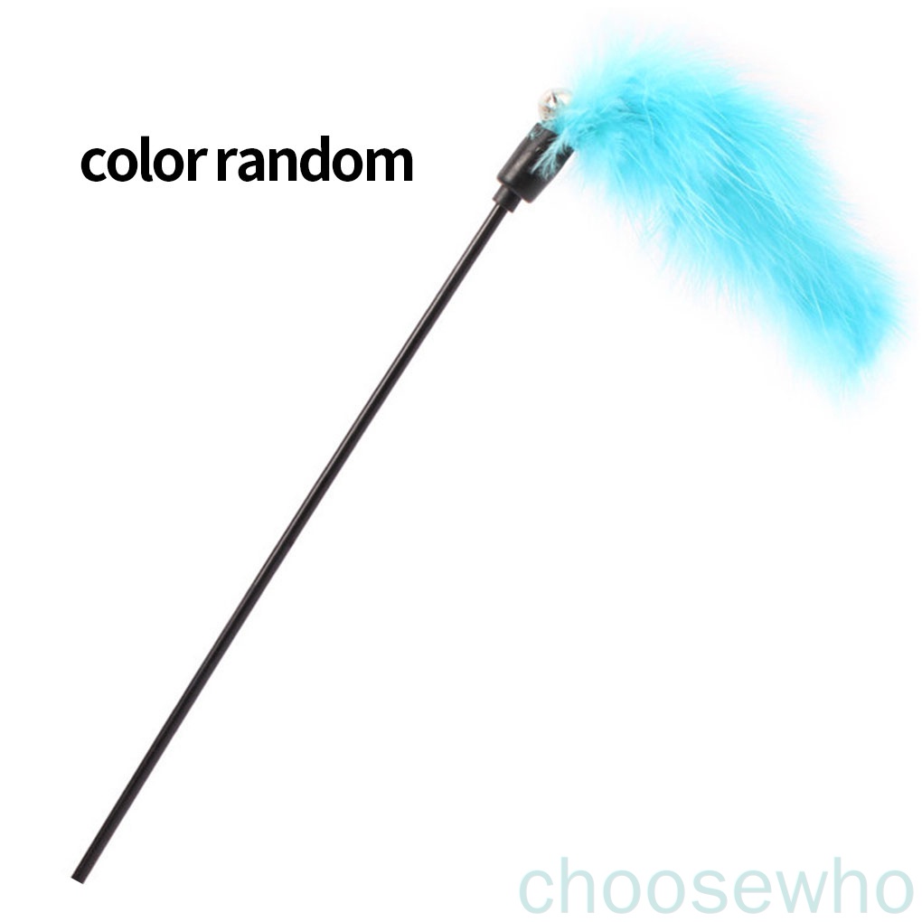 Đồ chơi lông vũ bằng nhựa co giãn màu sắc ngẫu nhiên cho thú cưng