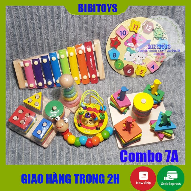 [Mã LIFETOYS1 giảm 30K đơn 99K] [RẺ VÔ ĐỊCH] Combo Đồ Chơi Gỗ Phát Triển Trí Tuệ Cho Bé Vừa Chơi Vừa Học