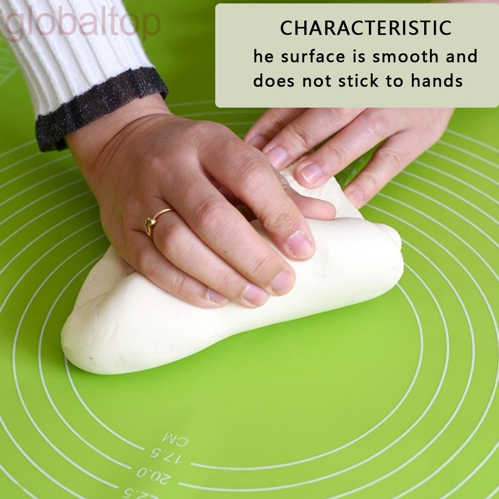 Thảm nhào bột làm bánh bằng silicone chống dính có thang đo