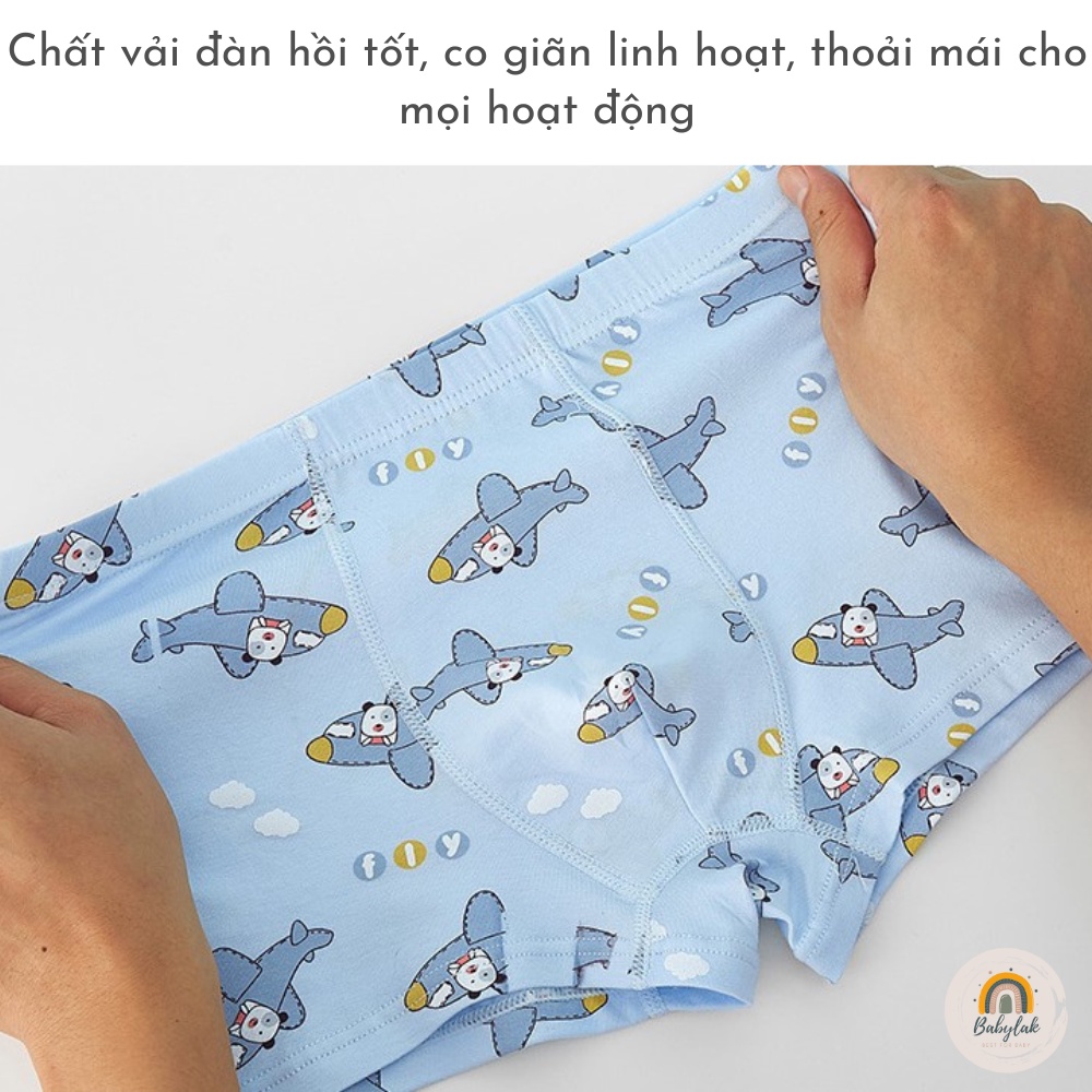 Quần chip bé trai set 4 quần lót trẻ em cao cấp - Mẫu 3