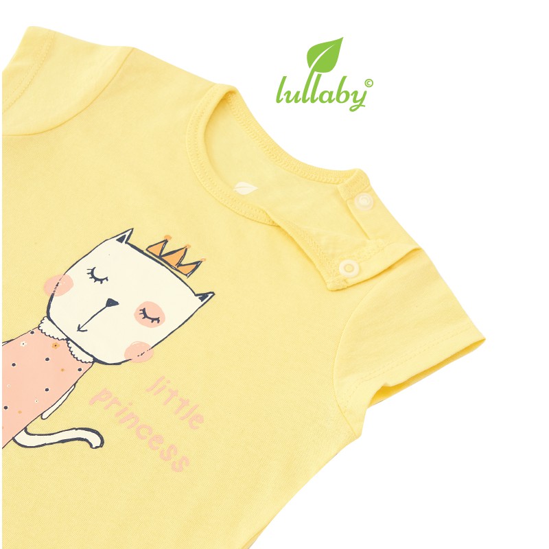 Áo Lullaby Bé gái sắc màu họa tiết dễ thương  cotton 100% size 6m-4y