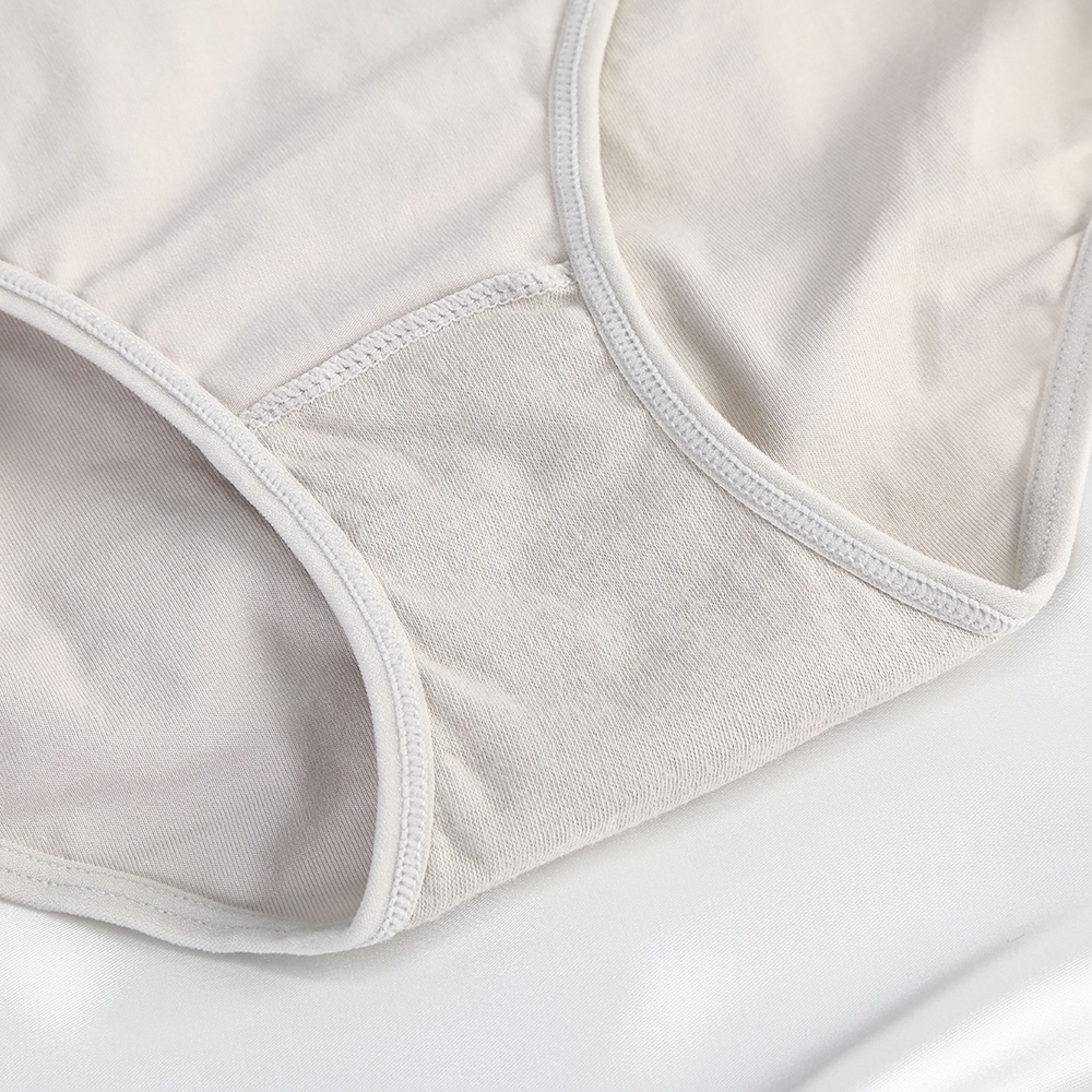 Quần Lót Cotton Levao Lưng Vừa Thoáng Khí Màu Sắc Đơn Giản Cho Nữ